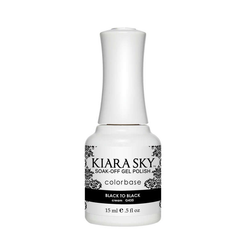 KIARA SKY – GEL POLISH - G435 BLACK TO BLACK